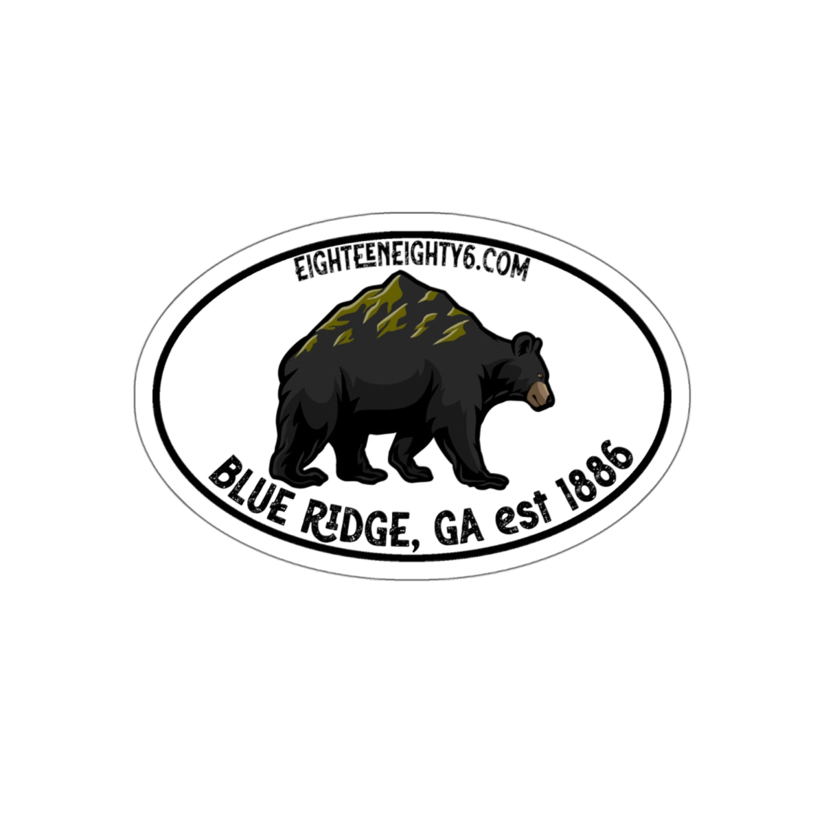 Blue Ridge Bear Die-Cut Stickers - Durable, Outdoor-Ready