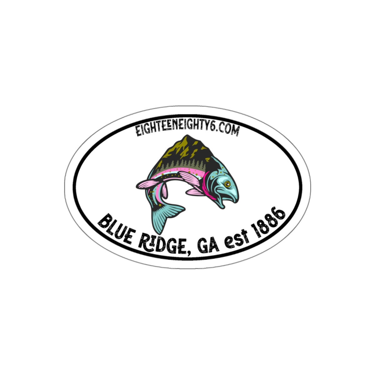Blue Ridge Rainbow Trout Die-Cut Stickers