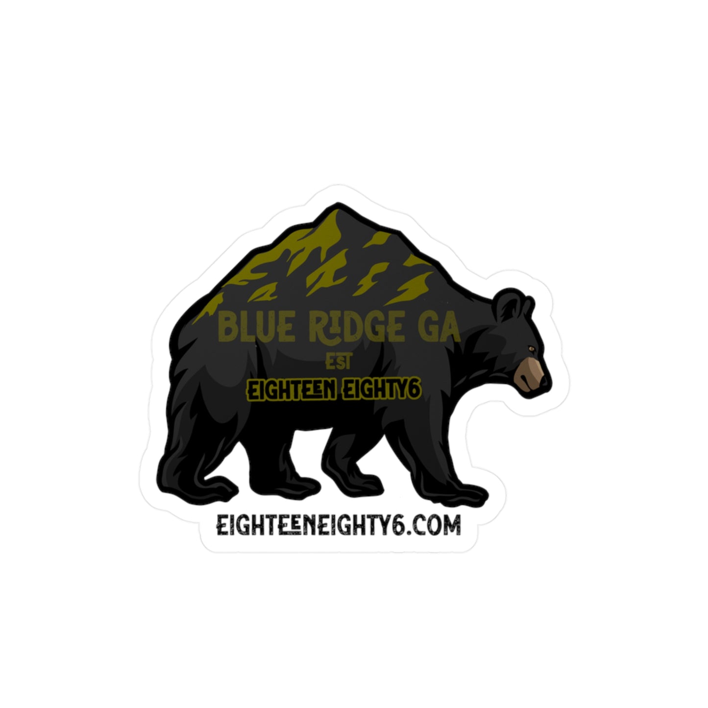 Blue Ridge est Eighteen Eighty6 Decal