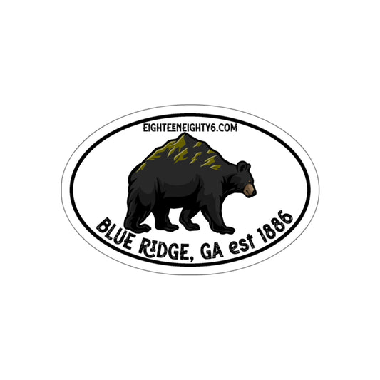 Blue Ridge Bear Die-Cut Stickers - Durable, Outdoor-Ready