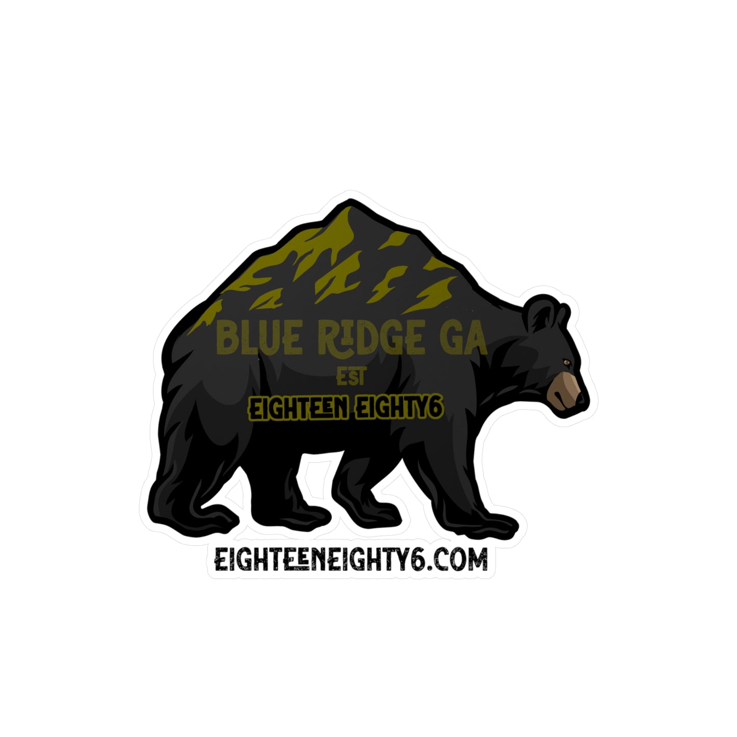 Blue Ridge est Eighteen Eighty6 Decal