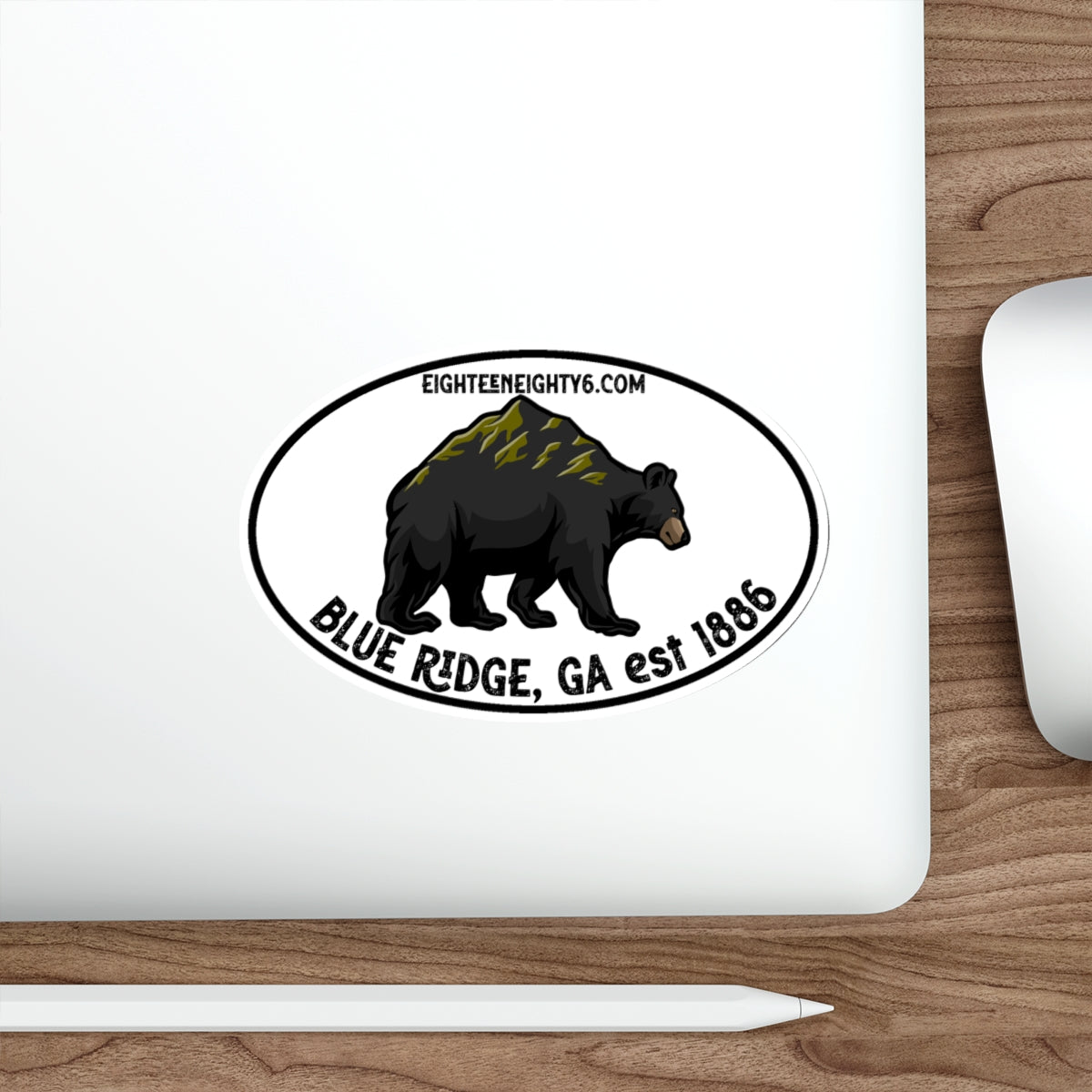 Blue Ridge Bear Die-Cut Stickers - Durable, Outdoor-Ready