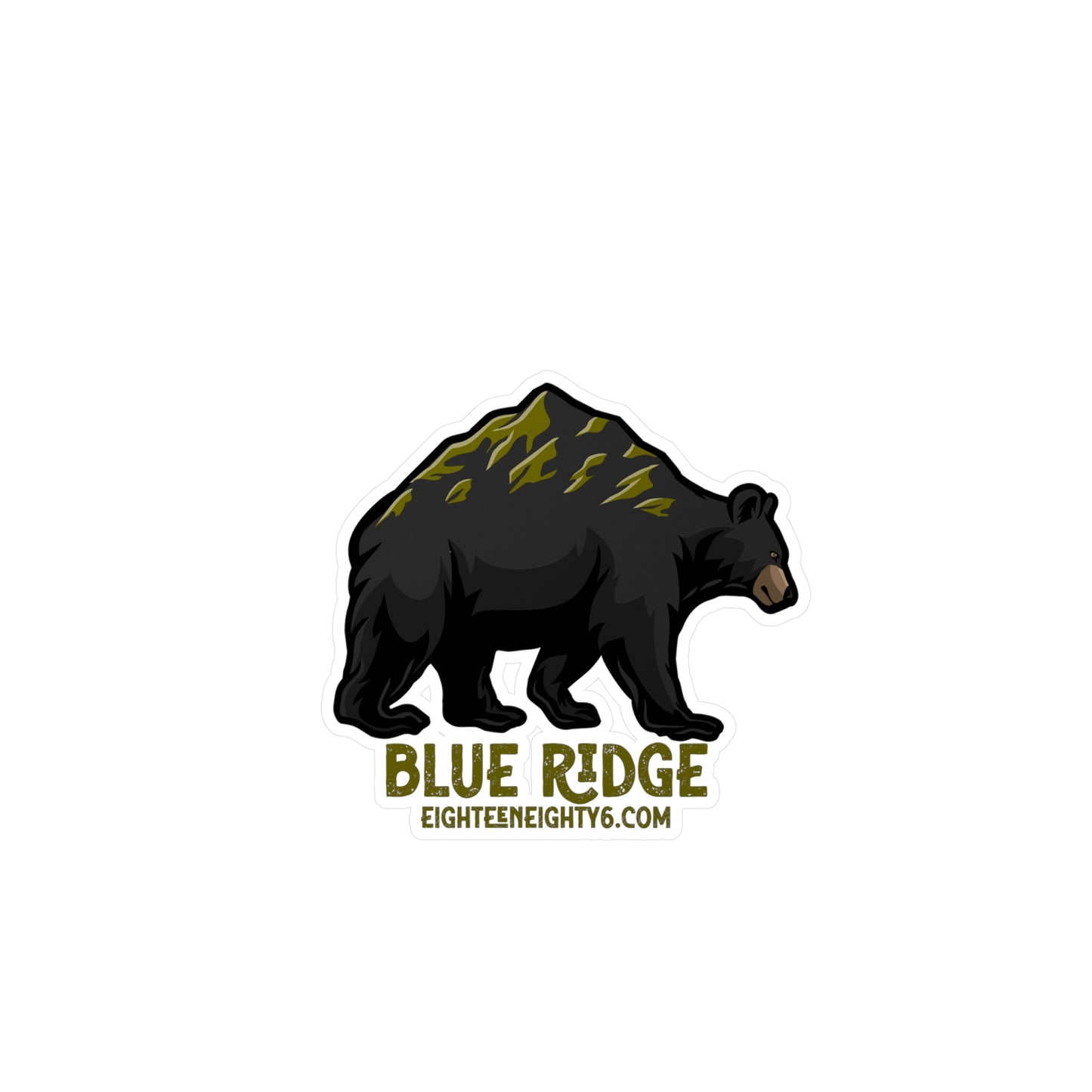 Blue Ridge Bear Vinyl Decals - Nature Inspired Stickers for Outdoors Enthusiasts